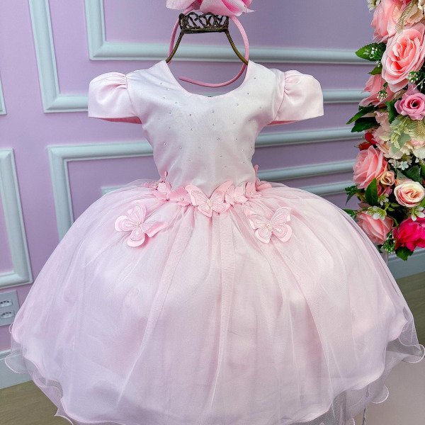 Vestido Vila Lele Jardim das Borboletas Eliana Rosa Bebe