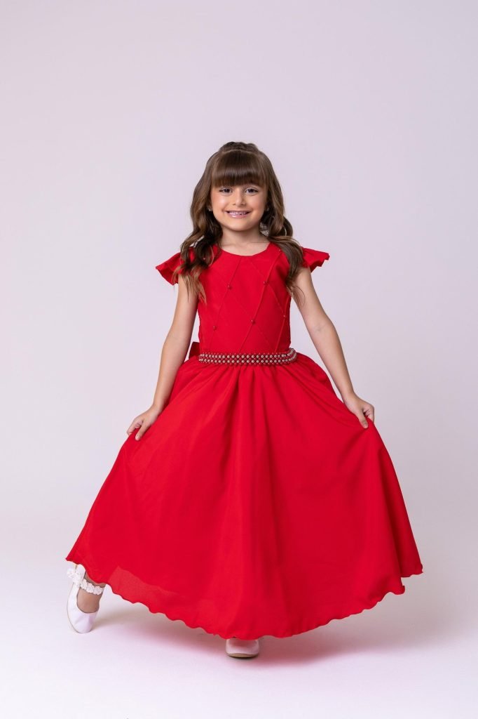 Vestido Ysa Kids Ariane Longo Vermelho