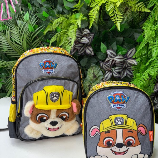 Kit Mochila Costas + Lancheira Patrulha Canina Rubble